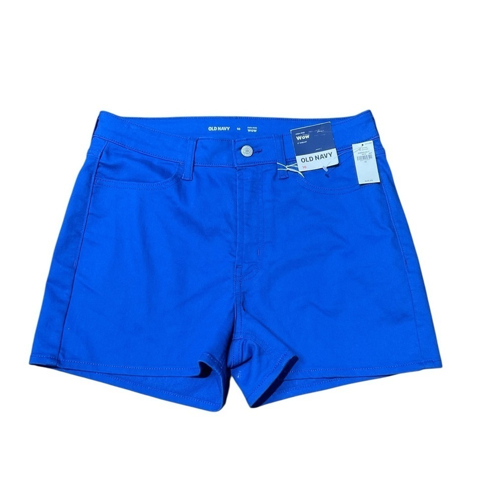 Old Navy Blue Flat Front High Rise WOW Shorts